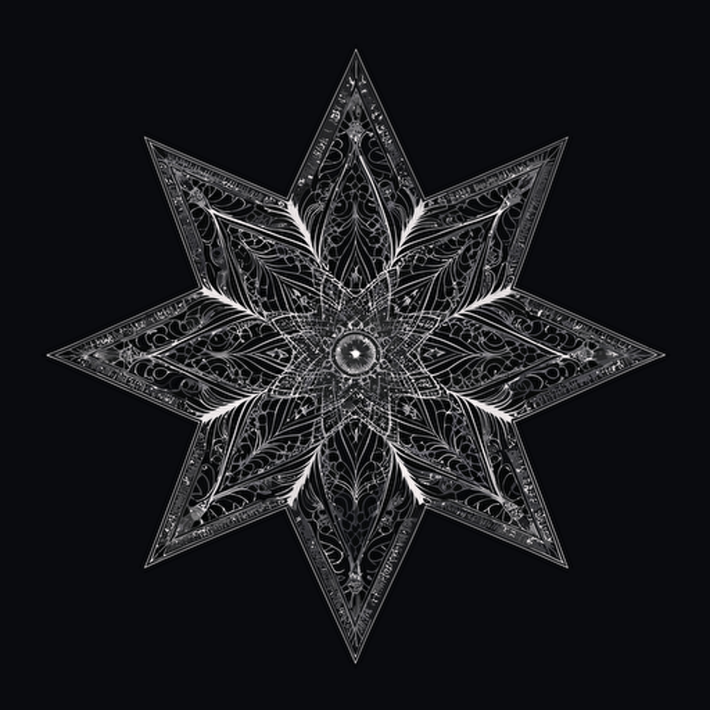 vector continious line star