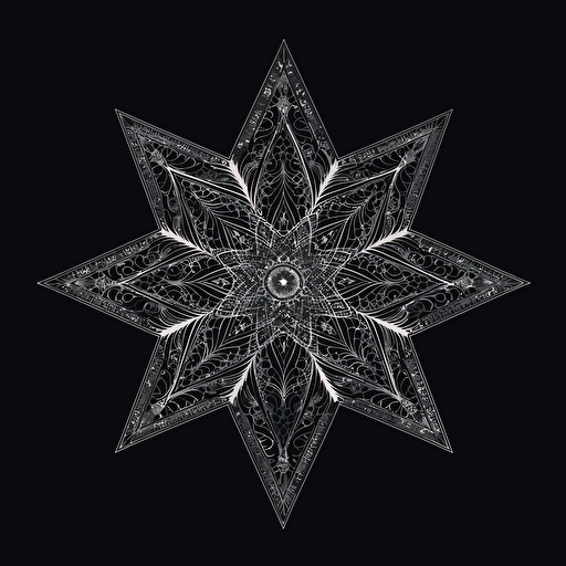 vector continious line star