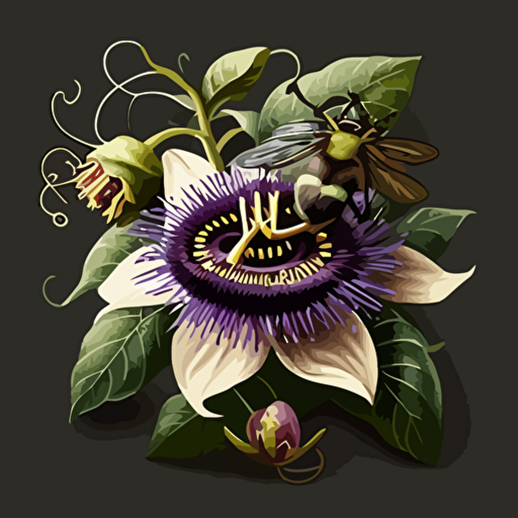 passionflower in vectors