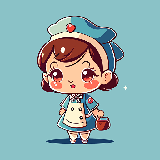 vector illustration cute nurse cartoon