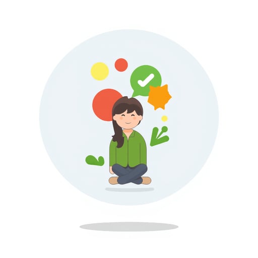 a person sitting under a 