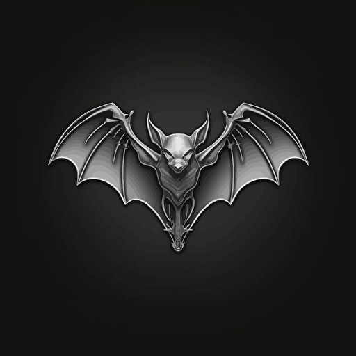 bat, professional corporate logo, greyscale, vector design