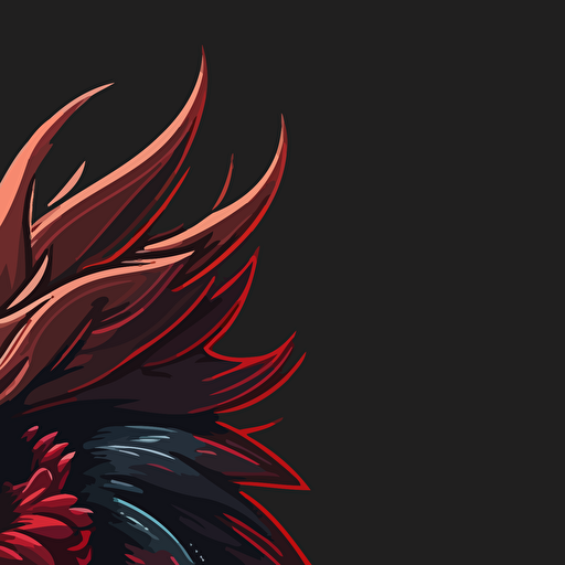 rooster logo, angry rooster, vector