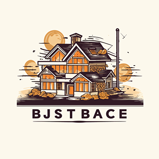 letters JB , home construction logo, corporate logo, on white background, fat vector