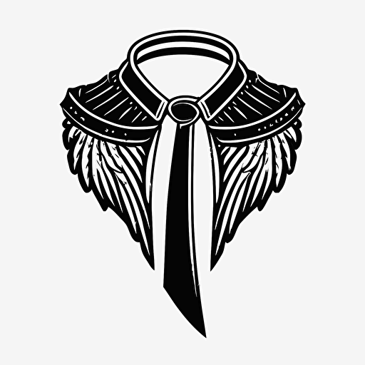 collar logo black and white angle vector clipart simple no shadow