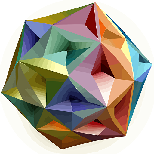 vector image of icosahedron