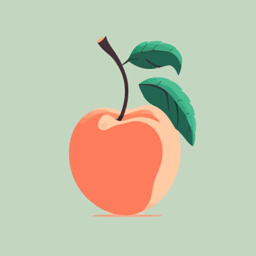 simple vector peach with coral color