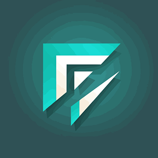 simple logo design of letters "F, V", flat 2d, vector, company logo, financial style