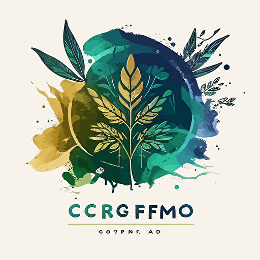 Design a logo for an online CBD store that captures the essence of nature and tranquility. The logo should feature a modern and clean design, incorporating natural elements such as leaves or flowers to reflect the natural ingredients used in CBD products with Image of a techno shaman. The color palette should include calming and soothing hues, such as green, blue, or purple. Include CBD-related imagery, such as a hemp plant or CBD oil dropper, to make it clear what the store specializes in. The logo should convey a sense of professionalism and trustworthiness while also appealing to customers seeking natural remedies,vector.