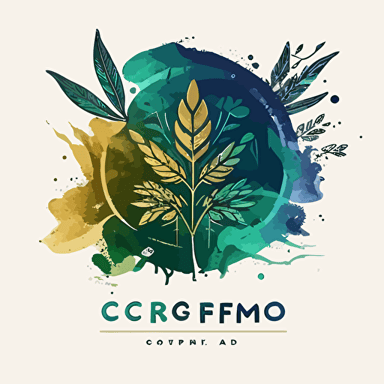 Design a logo for an online CBD store that captures the essence of nature and tranquility. The logo should feature a modern and clean design, incorporating natural elements such as leaves or flowers to reflect the natural ingredients used in CBD products with Image of a techno shaman. The color palette should include calming and soothing hues, such as green, blue, or purple. Include CBD-related imagery, such as a hemp plant or CBD oil dropper, to make it clear what the store specializes in. The logo should convey a sense of professionalism and trustworthiness while also appealing to customers seeking natural remedies,vector.
