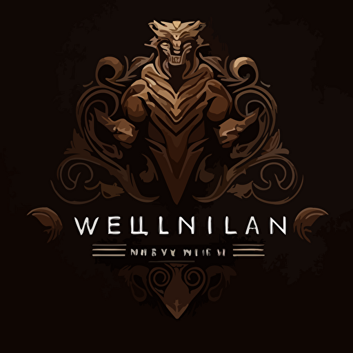 minimalistic vector logo design of royal melanated werelion in process of transforming, working out, going beast mode