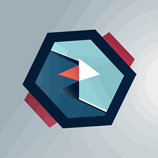 vector logo, octagonal, post-modern