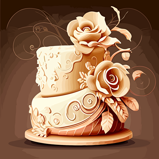 vector wedding cake