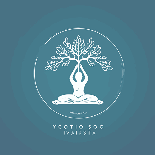 yoga studio logo, minimal , vector, precise vector,
