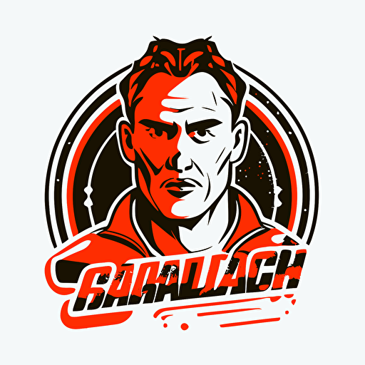 A Coach is Back!, sports logo style, vector, white background, simple