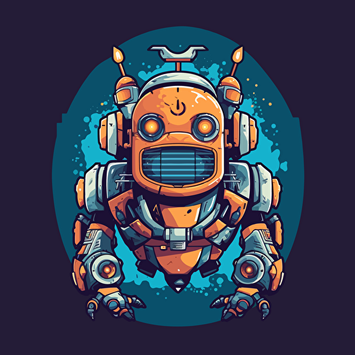 robotics logo design. vector