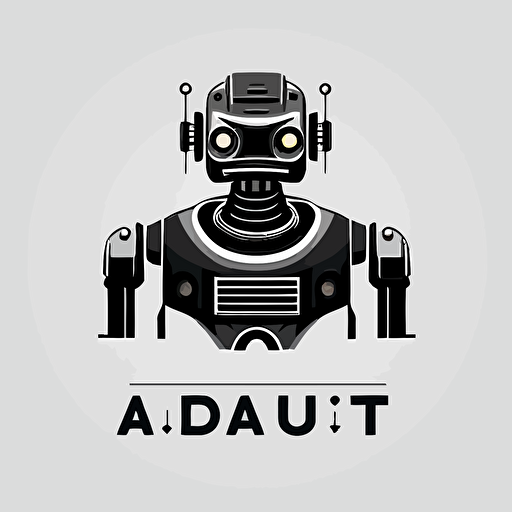 minimalistic vector logo of ai robot