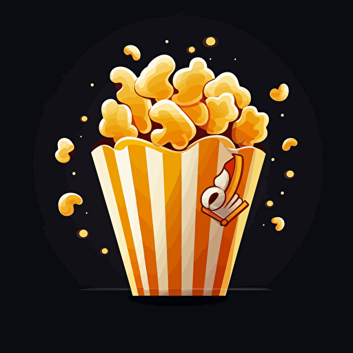 vector popcorn logo