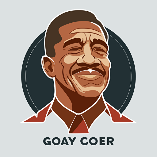 Vector style logo of george floyd, smiling
