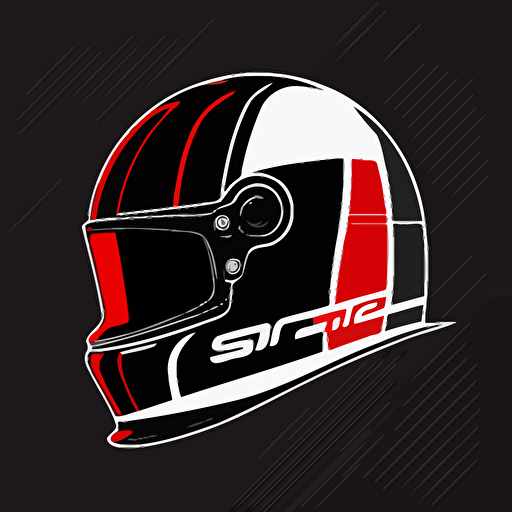 a simracing league logo of a racing helmet