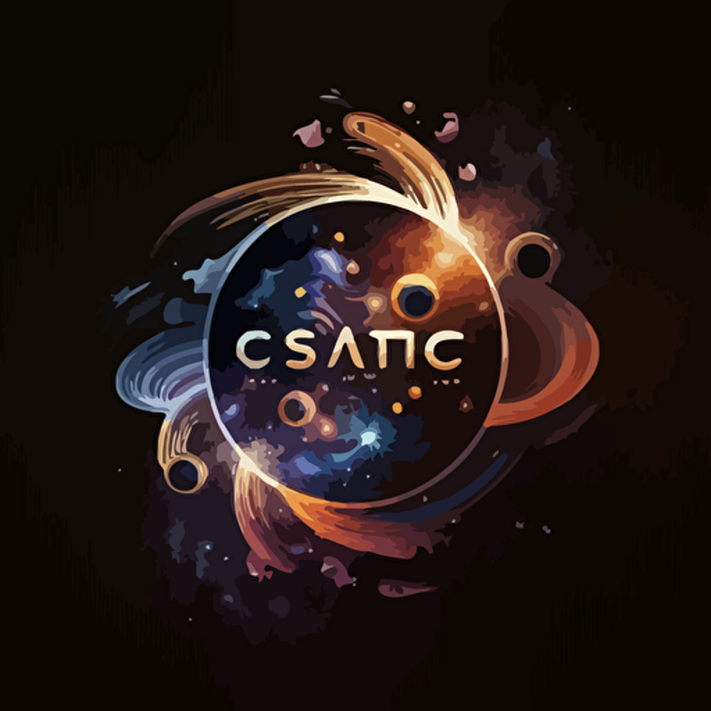 cosmic logo, vector