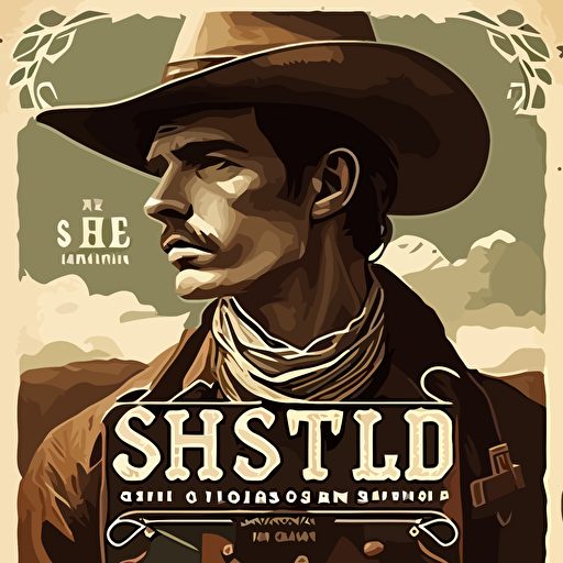 affiche, publicité, shérif, pendaison, western, style 1800, flat, vectorized