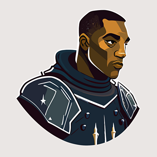 black man knight doodle vector ilustration
