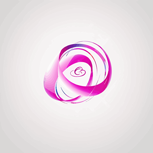 minimal vector logo for spiritual energies flow, abstract, white background