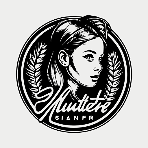 logo for youth filmmaker in black and white vector linework, simple and modern