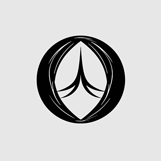 circle insignia, minimalist logo, vector, abstract seed, futuristic, sci-fi sleek design, Star Trek style insignia, star,