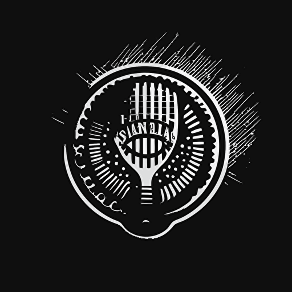 vector logo use of a bar strainer in silhouette.