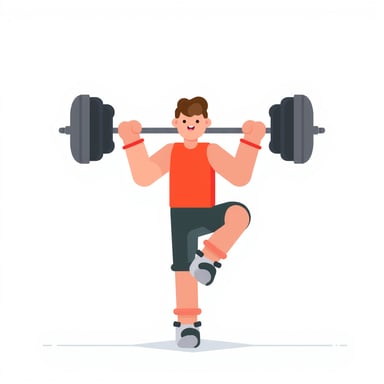 a man lifting weights