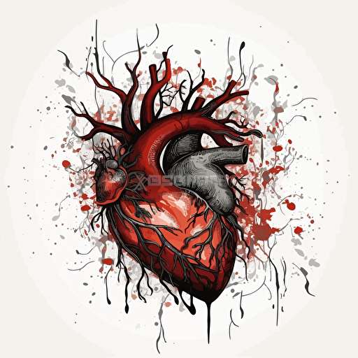 the heart of darkness, 2d, vector, design, white background