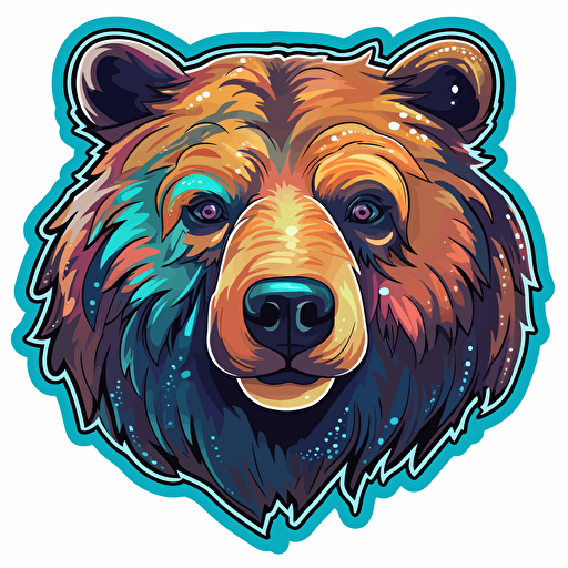 vector bear sticker