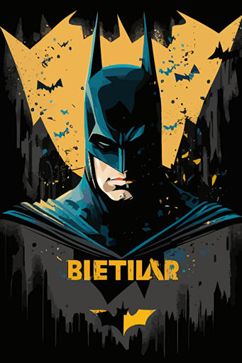 1989 batman, vector logo, vector art, simple, cartoon, 2d,