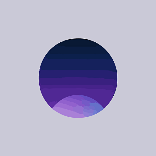 flat vector logo of circle, blue purple gradient, simple minimal, by Ivan Chermayeff