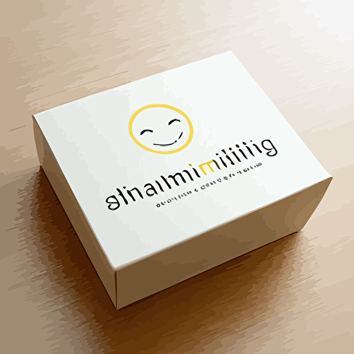 professional vector logo for a company called "smiling prints" minimalistic