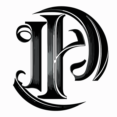 A lettermark of letter D and letter F, the letter F is upsidedown and facing backwards, the letter F is to the left of the letter D, logo, vector