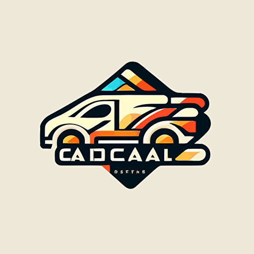 Logo minimal, simple logo, delivery, cultural, vector, mosaic style, cars delivery company