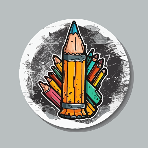 sticker design, Scarce Adventurous Crayon, vector