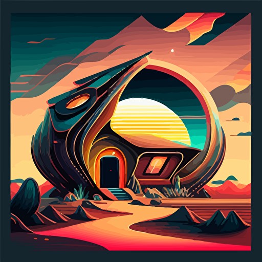 Cyber wave art style colored vector digital printing house