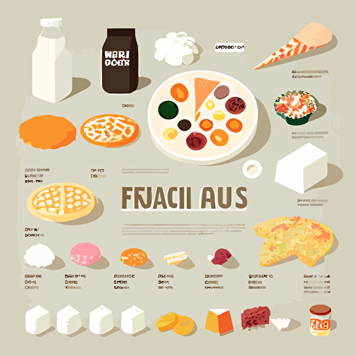 vector illustaration " Budget Friendly Food Options" white colour