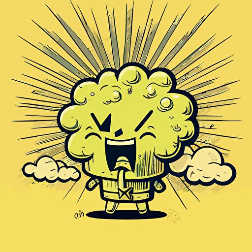 mini nuke fallout doodle vector ilustration