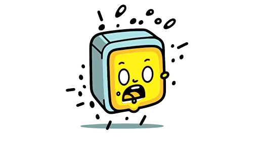 flying TV, Sticker, Cute, Tertiary Color, Pop Art, Contour, Vector, White Background, Detailed::