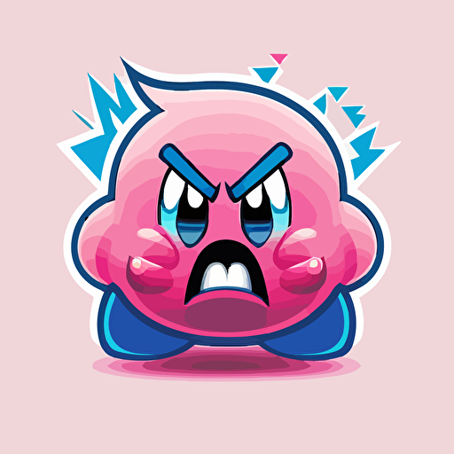 kirby angry logo vector