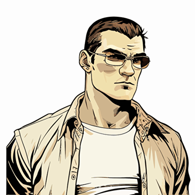 grand theft auto style drawing of a young white man, gta style drawing, vector, digital drawing, hd