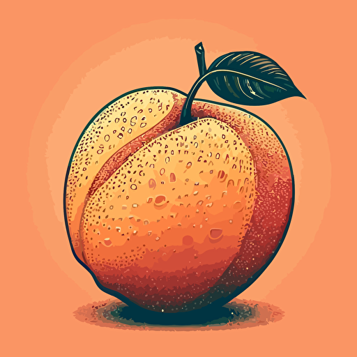 grainy peach simple vector illustration