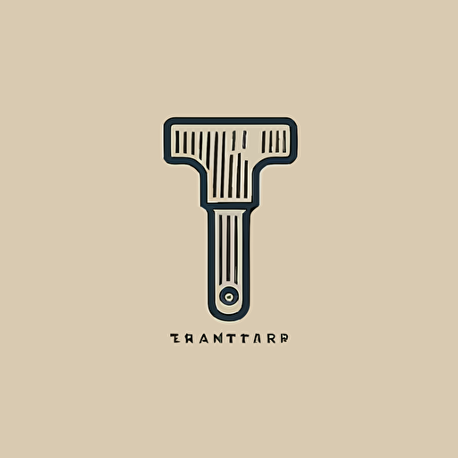 minimal line logo of a carpenter hammer, vector