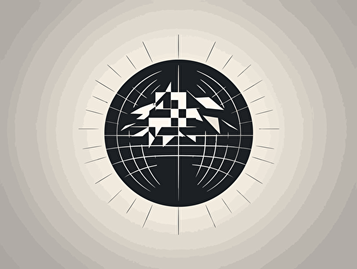 mimimal disco ball logo, 2 dimension, one color, vector, modern clean los angeles style