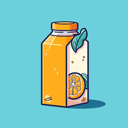 vector logo of a juice carton, simple logo
